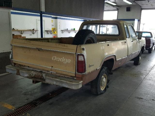 W17BJ6S230486 - 1976 DODGE RAM 100 YELLOW photo 4