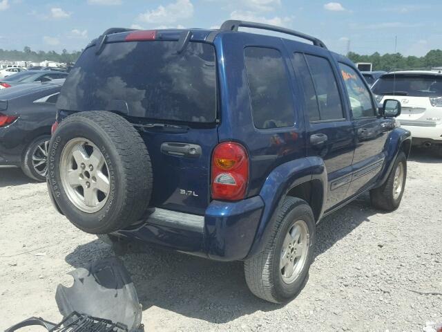 1J4GK58K02W168887 - 2002 JEEP LIBERTY LI BLUE photo 4