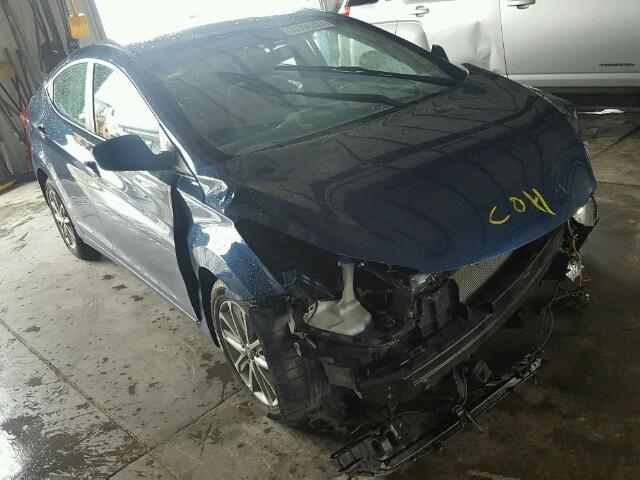 KMHDH4AE5EU179448 - 2014 HYUNDAI ELANTRA SE BLUE photo 1