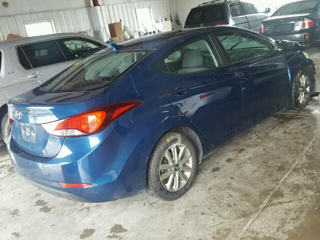 KMHDH4AE5EU179448 - 2014 HYUNDAI ELANTRA SE BLUE photo 4