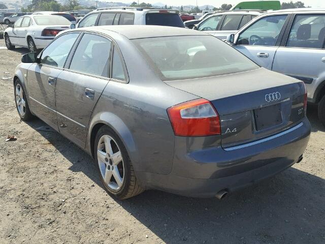 WAULC68EX3A158770 - 2003 AUDI A4 1.8T QU BLUE photo 3