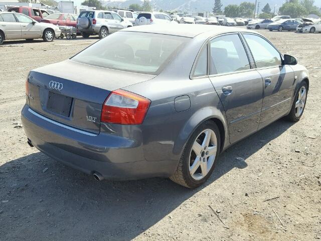 WAULC68EX3A158770 - 2003 AUDI A4 1.8T QU BLUE photo 4