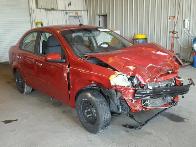 KL1TG56E69B387297 - 2009 CHEVROLET AVEO LT RED photo 1