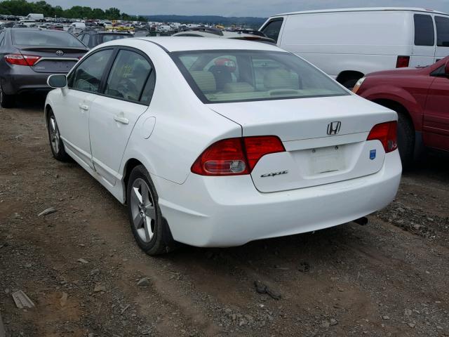 2HGFA16928H526447 - 2008 HONDA CIVIC EXL WHITE photo 3