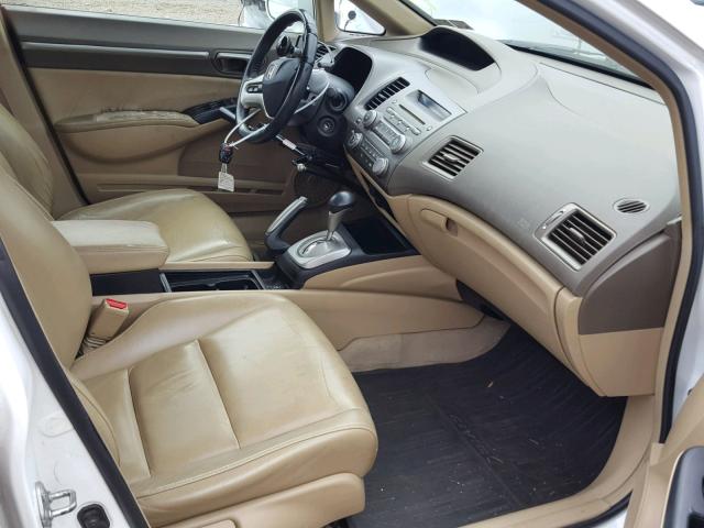 2HGFA16928H526447 - 2008 HONDA CIVIC EXL WHITE photo 5