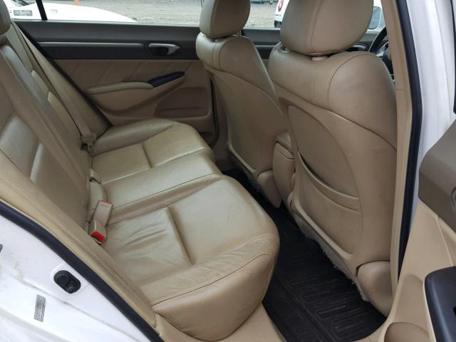 2HGFA16928H526447 - 2008 HONDA CIVIC EXL WHITE photo 6
