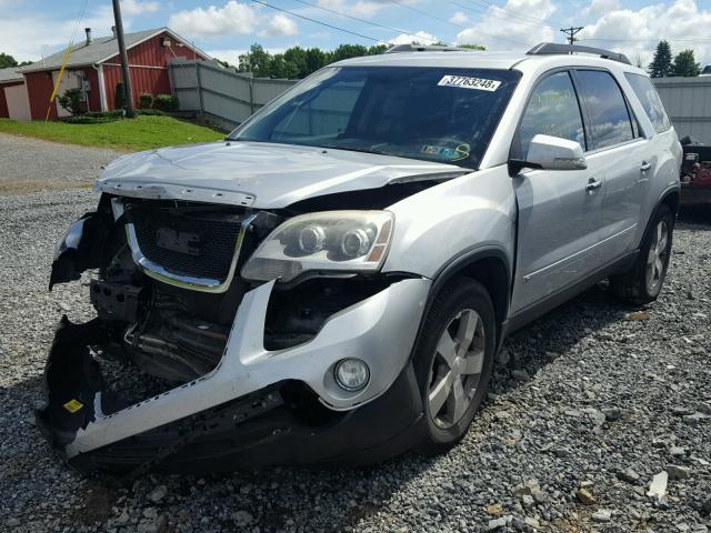 1GKLVMED7AJ109590 - 2010 GMC ACADIA SLT ვერცხლისფერი ფოტო 2
