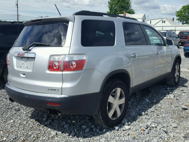 1GKLVMED7AJ109590 - 2010 GMC ACADIA SLT ვერცხლისფერი ფოტო 4