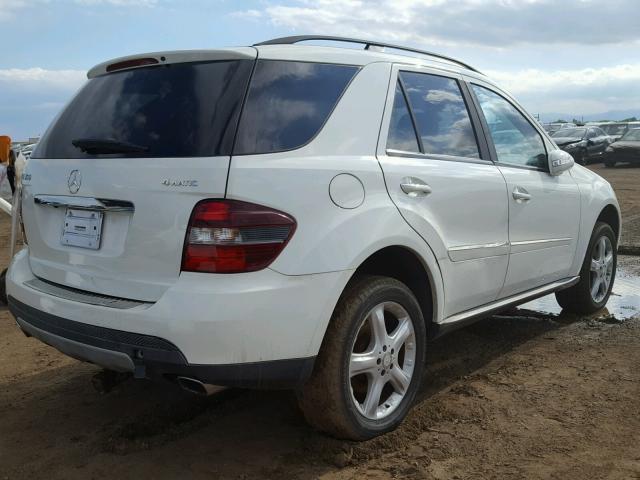 4JGBB86E48A436341 - 2008 MERCEDES-BENZ ML 350 WHITE photo 4