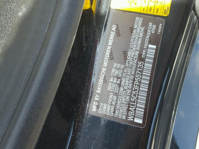 WBALL5C53FP557135 - 2015 BMW Z4 SDRIVE2 BLACK photo 10
