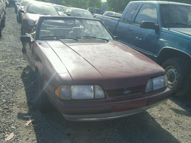 1FABP44E6JF268587 - 1988 FORD MUSTANG LX BURGUNDY photo 1