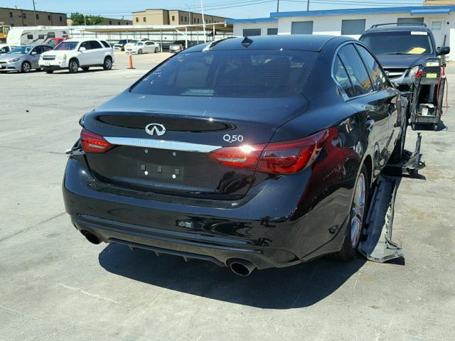 JN1EV7AP7JM359340 - 2018 INFINITI Q50 LUXE BLACK photo 4