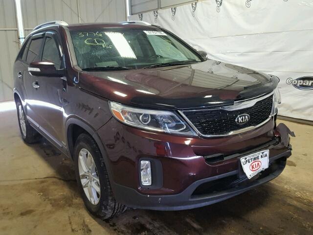 5XYKTCA67FG555003 - 2015 KIA SORENTO LX BURGUNDY photo 1