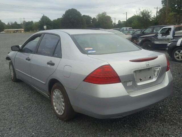 1HGCM56167A079968 - 2007 HONDA ACCORD VAL SILVER photo 3