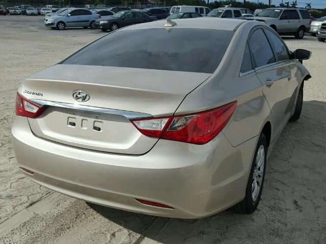 5NPEB4AC9CH321722 - 2012 HYUNDAI SONATA GLS GOLD photo 4