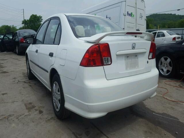 2HGES16335H609191 - 2005 HONDA CIVIC DX V WHITE photo 3