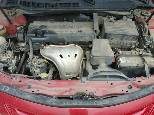 4T1BE46KX7U009796 - 2007 TOYOTA CAMRY CE/L RED photo 7