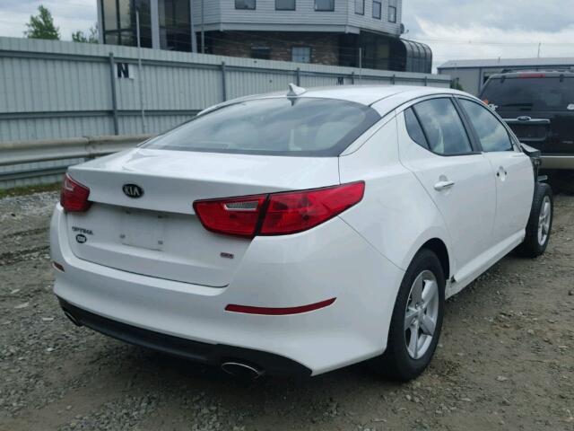 5XXGM4A70FG425246 - 2015 KIA OPTIMA WHITE photo 4