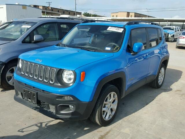 ZACCJBBT9FPB80885 - 2015 JEEP RENEGADE BLUE photo 2