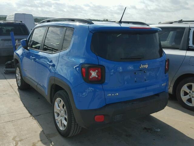 ZACCJBBT9FPB80885 - 2015 JEEP RENEGADE BLUE photo 3