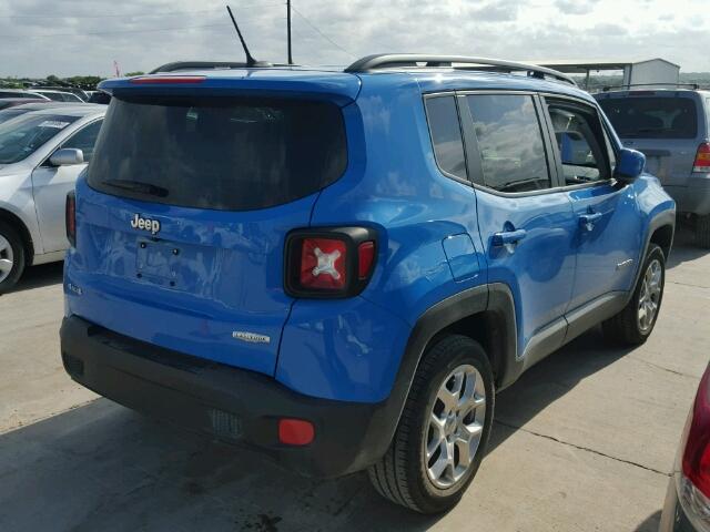 ZACCJBBT9FPB80885 - 2015 JEEP RENEGADE BLUE photo 4