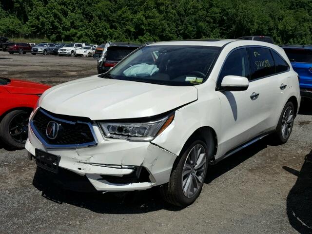 5J8YD4H55JL005789 - 2018 ACURA MDX TECHNO WHITE photo 2