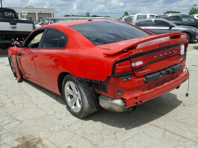 2C3CDXCT4EH245343 - 2014 DODGE CHARGER R/ RED photo 3