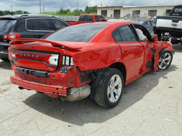 2C3CDXCT4EH245343 - 2014 DODGE CHARGER R/ RED photo 4