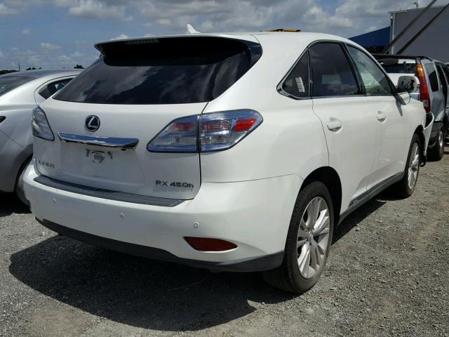 JTJZB1BA0A2400253 - 2010 LEXUS RX 450 WHITE photo 4