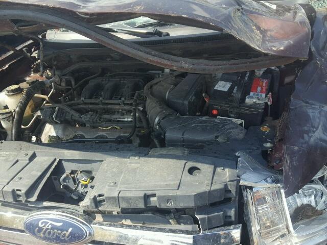 2FMDK52C69BA93632 - 2009 FORD FLEX SEL MAROON photo 7