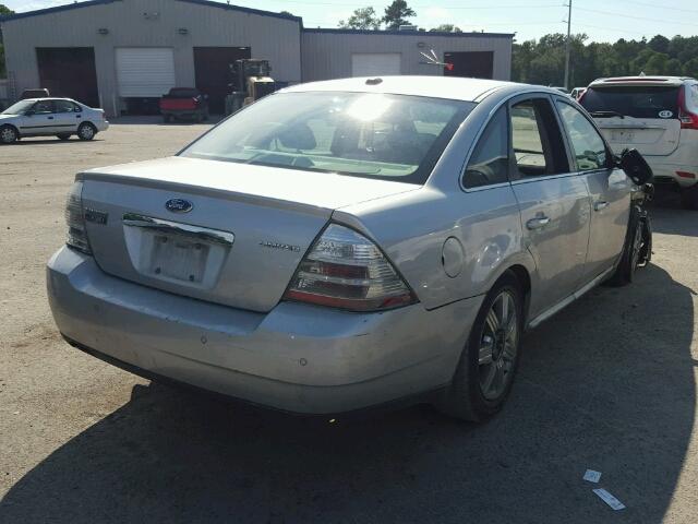 1FAHP25W09G124447 - 2009 FORD TAURUS LIM SILVER photo 4