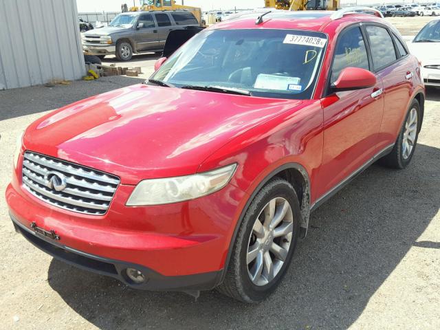 JNRAS08U94X111164 - 2004 INFINITI FX35 RED photo 2