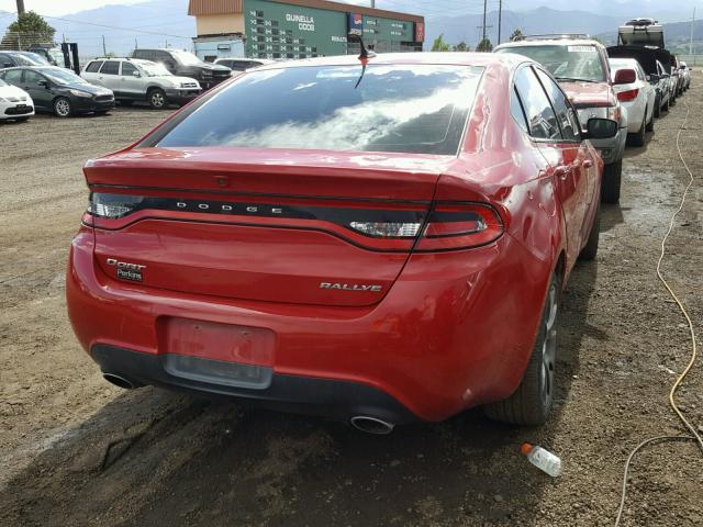 1C3CDFBA6DD110175 - 2013 DODGE DART SXT RED photo 4