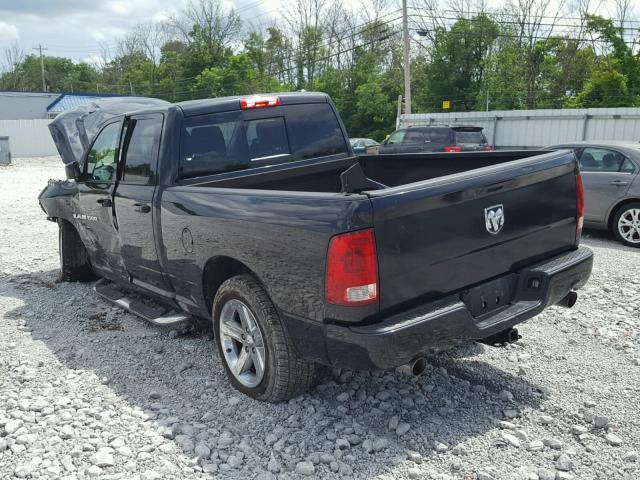 1D7RV1GT6BS664671 - 2011 DODGE RAM 1500 BLACK photo 3