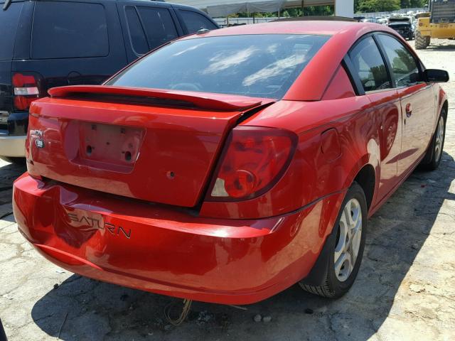 1G8AW12F74Z120478 - 2004 SATURN ION LEVEL RED photo 4