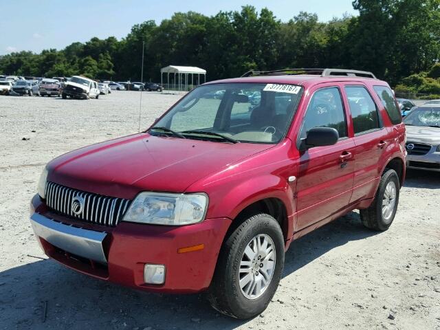 4M2CU80Z57KJ10498 - 2007 MERCURY MARINER RED photo 2