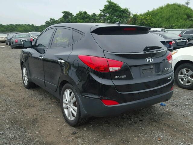 KM8JUCAC6CU454135 - 2012 HYUNDAI TUCSON GLS BLACK photo 3