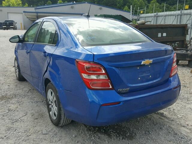 1G1JB5SH4H4126387 - 2017 CHEVROLET SONIC LS 蓝色 照片 3
