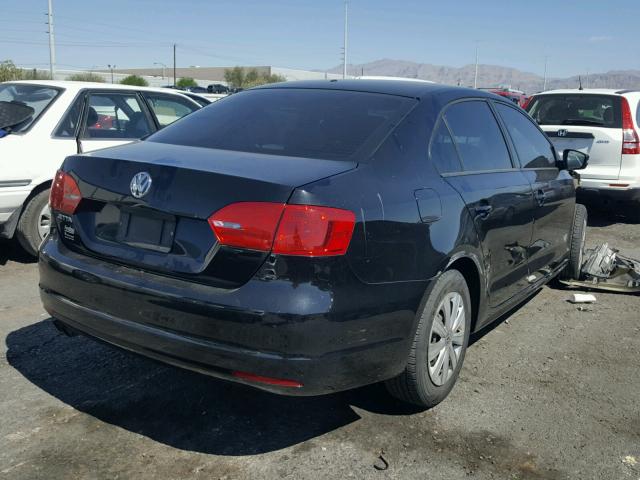 3VW2K7AJ9CM373801 - 2012 VOLKSWAGEN JETTA BASE Սև լուսանկար 4