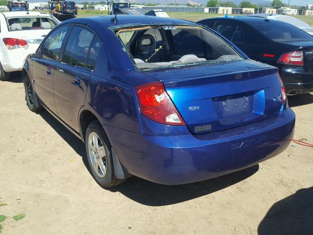 1G8AZ55F16Z188756 - 2006 SATURN ION LEVEL BLUE photo 3