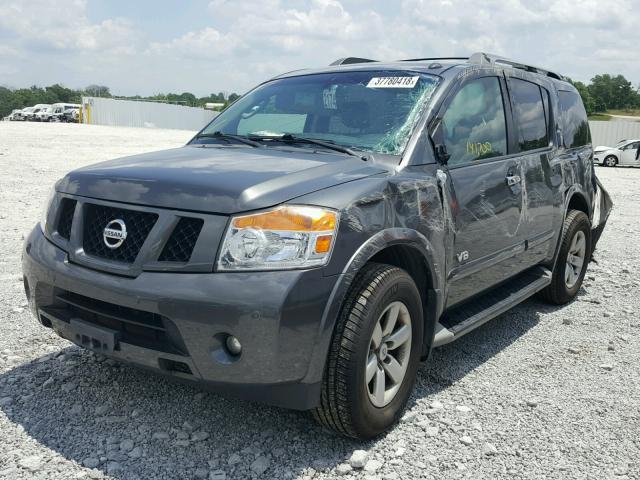 5N1AA08C38N624546 - 2008 NISSAN ARMADA SE GRAY photo 2