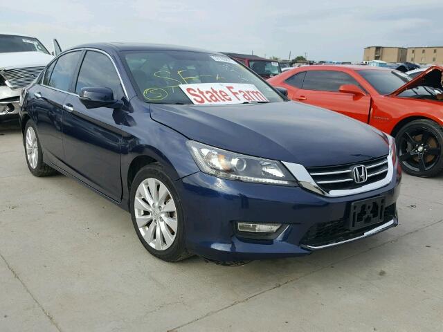 1HGCR2F75EA213564 - 2014 HONDA ACCORD BLUE photo 1