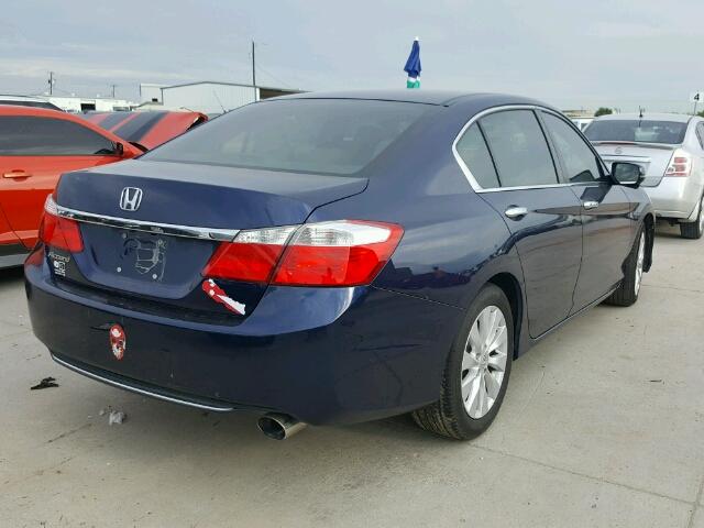 1HGCR2F75EA213564 - 2014 HONDA ACCORD BLUE photo 4