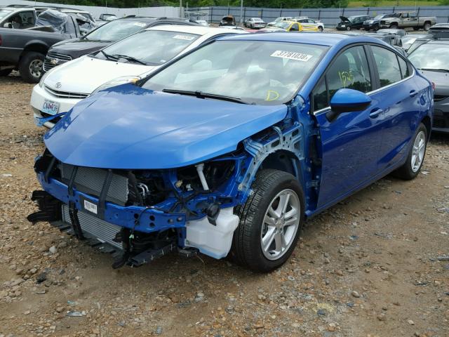 1G1BE5SM9H7221258 - 2017 CHEVROLET CRUZE LT BLUE photo 2