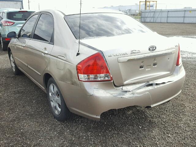 KNAFE221695587668 - 2009 KIA SPECTRA GRAY photo 3