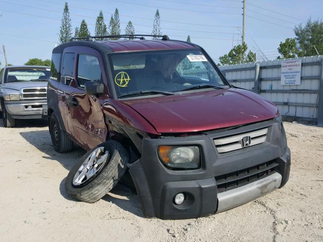 5J6YH18398L014466 - 2008 HONDA ELEMENT LX BURGUNDY photo 1