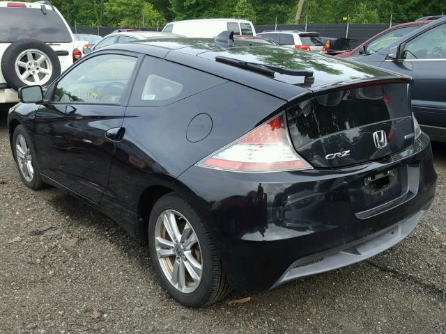 JHMZF1C48BS008573 - 2011 HONDA CR-Z BLACK photo 3