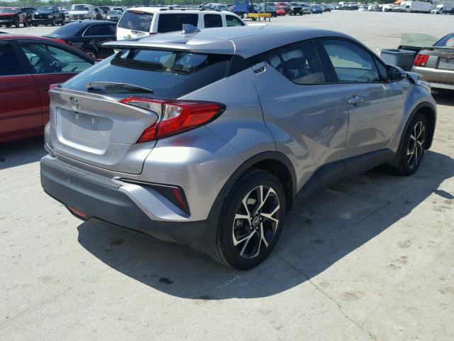 NMTKHMBX3JR007041 - 2018 TOYOTA C-HR XLE GRAY photo 4