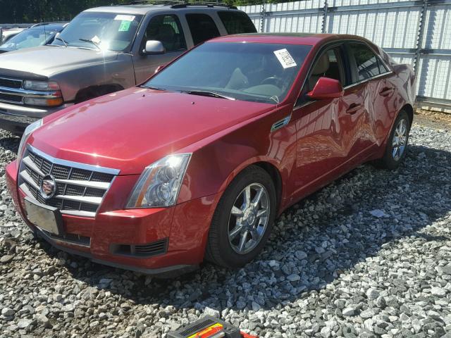 1G6DF577080187299 - 2008 CADILLAC CTS RED photo 2
