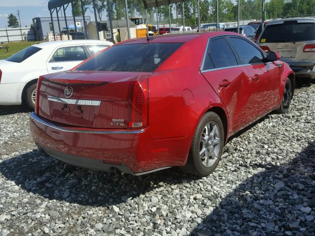 1G6DF577080187299 - 2008 CADILLAC CTS RED photo 4